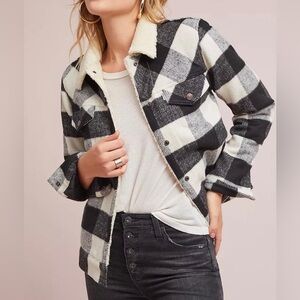 Levi's Wool Sherpa Trucker Jacket Buffalo Check - M